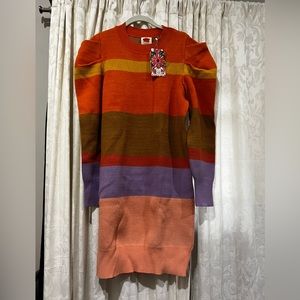 Anthropologie x Farm Rio Sweater Tunic Dress S NWT